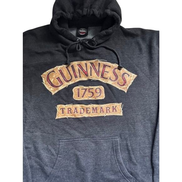 Guinness 1759 Trademark Gray Hoodie Pullover Sweatshirt Men’s XL Unisex - Picture 7 of 16